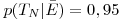 p(T_N|\bar{E})=0,95